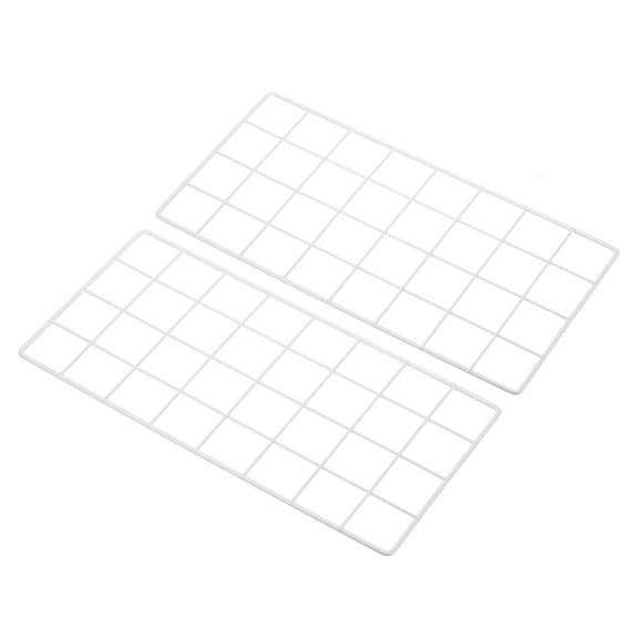 Uxcell 16"x8" Wire Grid Panel, 2 Pcs WWall Grid Decorative Board Photo Display for Home Office Wedding, White