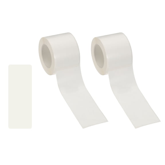 Uxcell 160 Pcs Thermal Labels, 1.2x3.1" Square Thermal Printer Labels Stickers Self Adhesive Tags Paper 2 Rolls Small Waterproof for Printer Small Business Name Tag Barcode, White