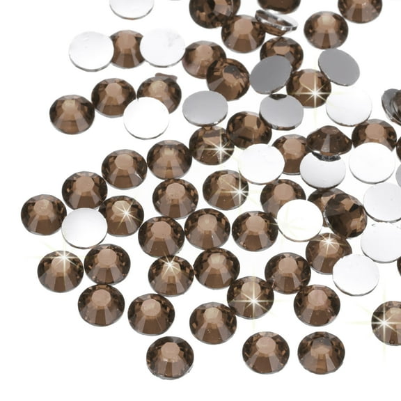 Uxcell 16000 Pcs Dark Brown Resin Flatback Rhinestone SS16 4mm Resin Non Hotfix Rhinestones for Crafts DIY Design