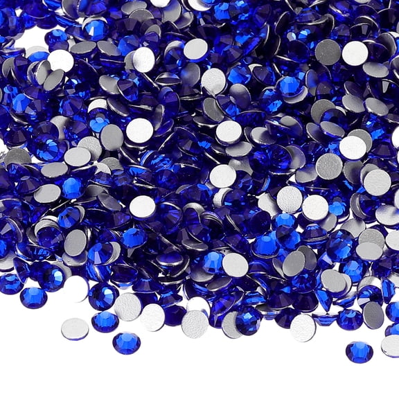 Uxcell 1600Pcs SS16 Round Flatback Crystal 3.8-4.0-mm Glass Rhinestones Dark Blue