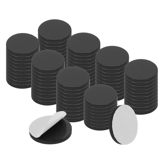 Uxcell 160Pcs 0.6'' x 0.07'' Round Magnets Dots with Adhesive Backing, Rubber Magnets Stickers Self Adhesive Magnetic Discs for Fridge Whiteboard DIY Craft Office Classroom Home