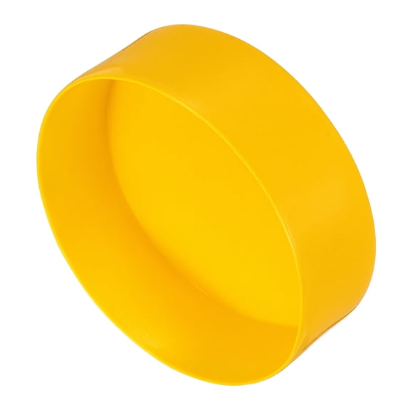 Uxcell 160mm(6 5/16") Rubber End Caps, Round Vinyl Plug Insert Plastic End Caps for Tubing, Fence, Pipe Post, Furniture, Railing, Yellow