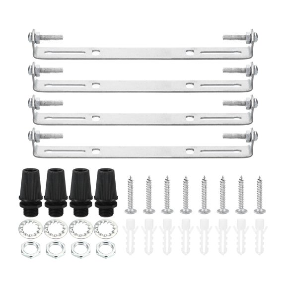 Uxcell 160mm Ceiling Light Plate Kit Light Fixture Mounting Bracket Plate Crossbar for Pendant Wall Light 4 Set