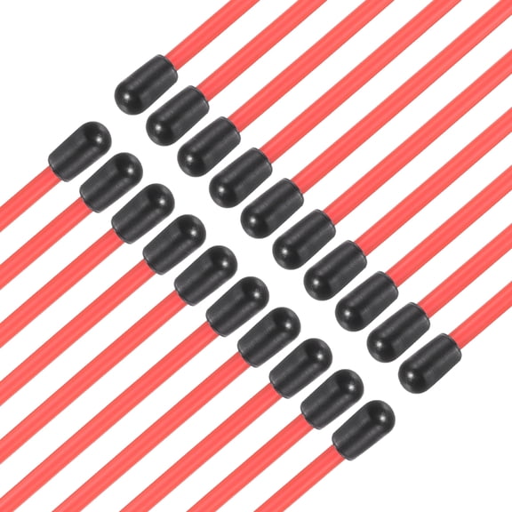 Uxcell 160mm Plastic Protection Antenna Tube, RC Antenna Tube with Caps for RC Car Boat Drone Receiver Antenna(Red, 20 Pcs)