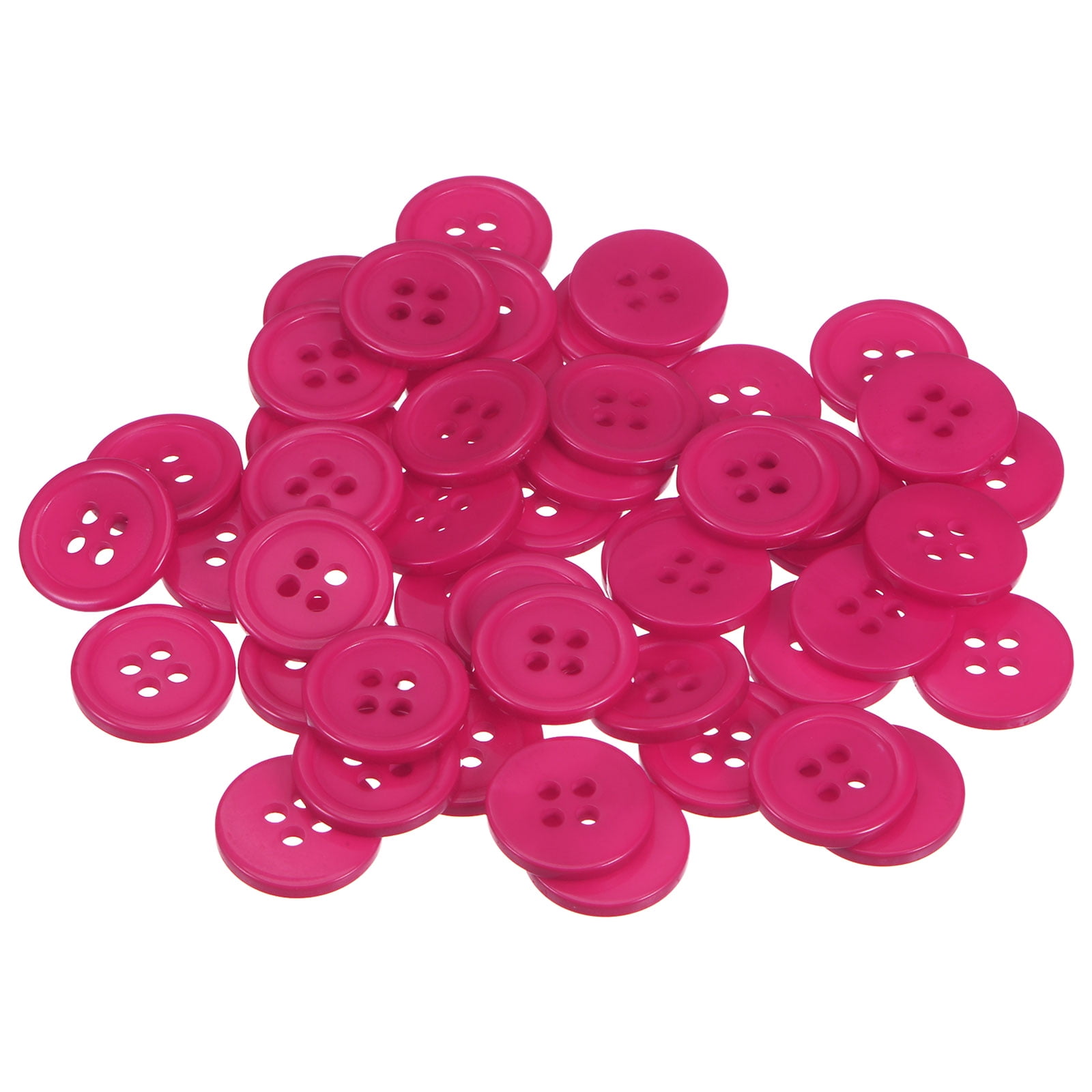 Uxcell 160pcs 24L Sewing Buttons 5/8(15mm) Resin Round Flat 4