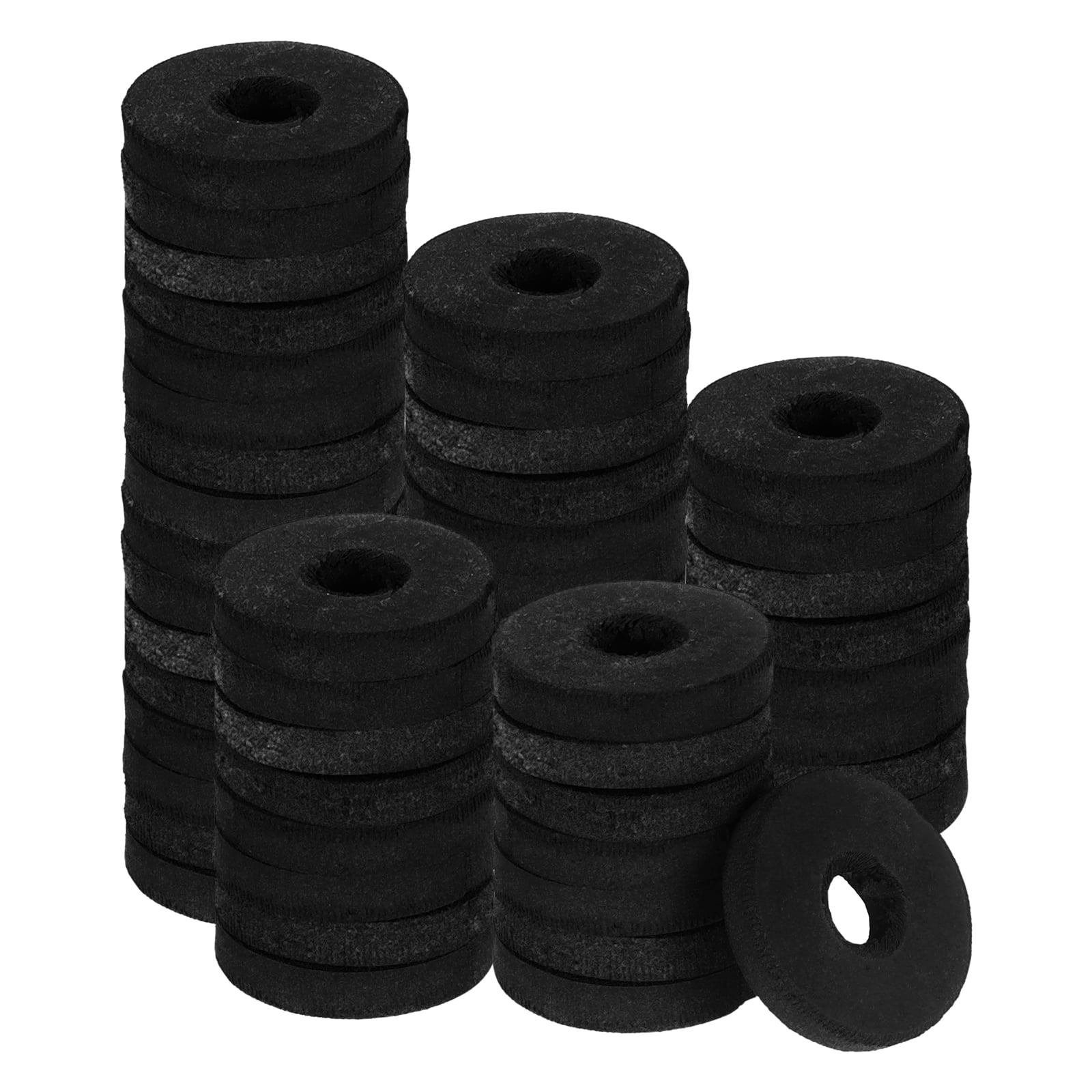 Uxcell 160pcs Rubber Spacers, 3/4'' OD x 1/4'' ID x 1/8'' Thickness, Round Anti Vibration Spacer Bushings, Black Flat Rubber Washers, Vibration Damping Pads for Home and Car Accessories