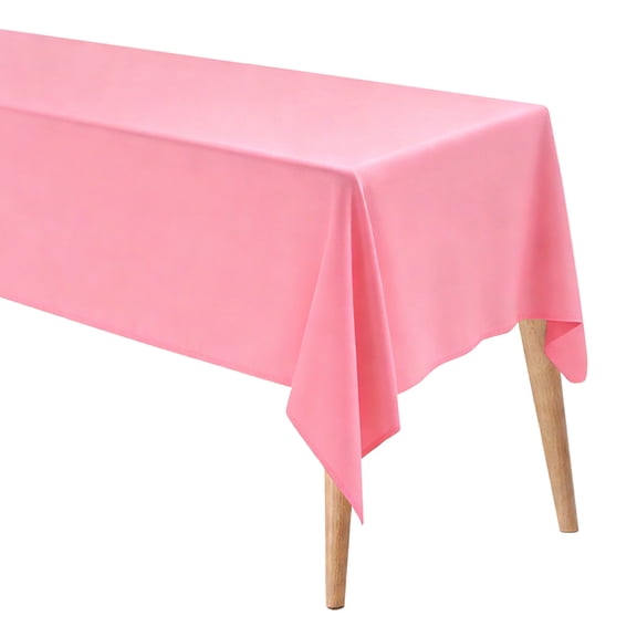 Uxcell 160x250cm Rectangle Tablecloth, Thickened Polyester Table Cloth Light Pink