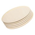 thumbnail image 1 of Uxcell 160x80mm Wood Pieces, 5 Pack Unfinished Oval Wood Shapes Blank Wooden Cutouts Ornaments Natural, 1 of 6