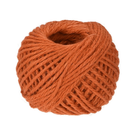 Uxcell 164 Feet 2.5mm Garden Twine, Jute Twine String Cords Orange for DIY