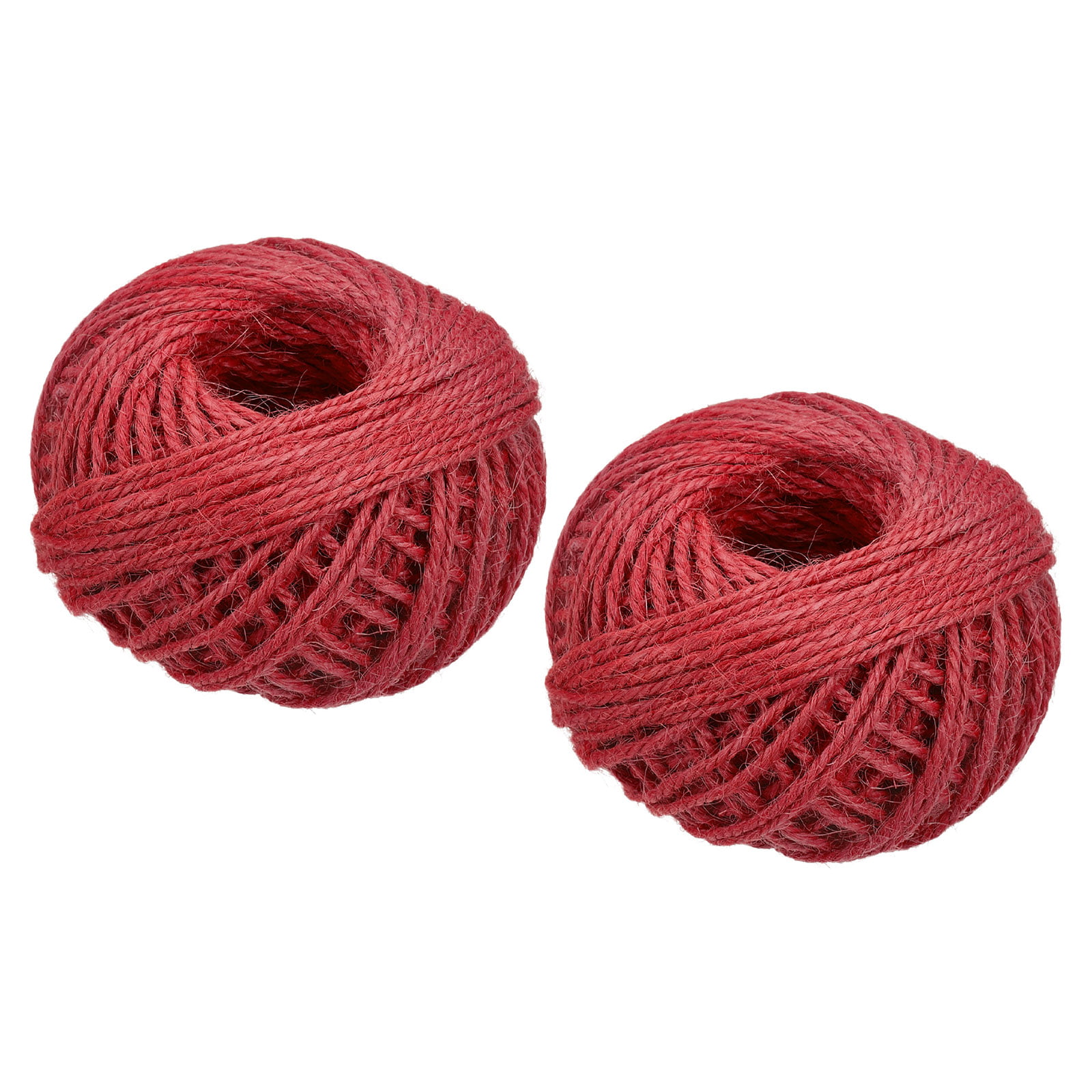 Uxcell 164 Feet 2mm Jute Twine, Jute Rope for Craft Projects Red 2 Pack, Women's, Size: One Size