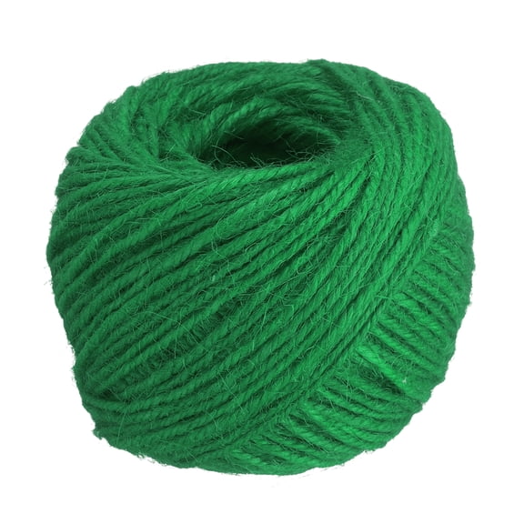 Uxcell 164 Feet Natural Jute Twine String, 2mm Twine String Color Jute Twine Jute Rope for DIY Art Crafts Gift Wrapping Decoration Packing Gardening Plant Hanger, Green