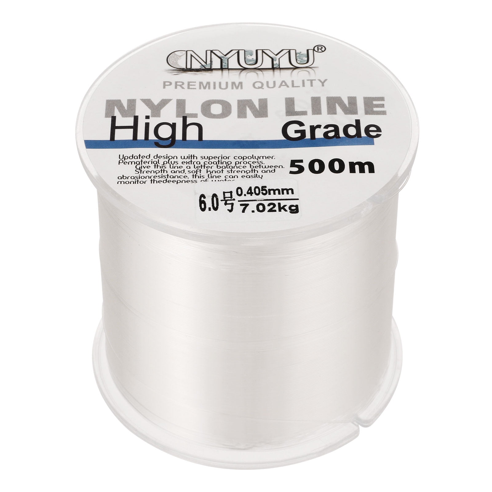 Uxcell 1640FT 4lb 1.0# Fluorocarbon Coated Monofilament Nylon Fishing Line  String Wire Clear