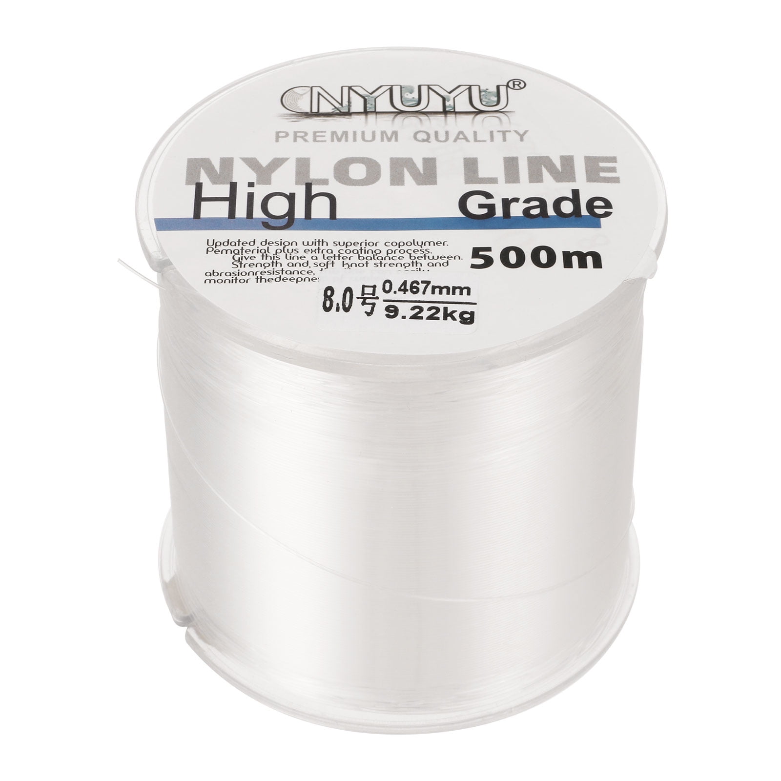 Uxcell 1640FT 4lb 1.0# Fluorocarbon Coated Monofilament Nylon Fishing Line  String Wire Clear