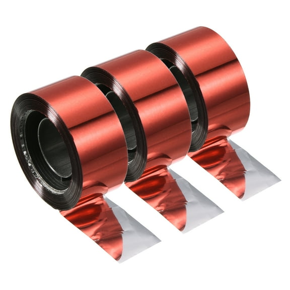 Uxcell 3 Pack 164ftx0.9" Ribbon Keep Away Bird Reflective Scare Tape, Red