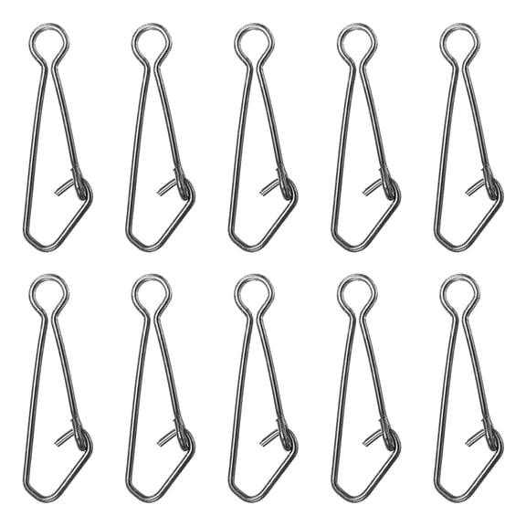 Uxcell 167Lbs Stainless Steel Fishing Snaps Swivels Clips Quick Change Black 100 Pack