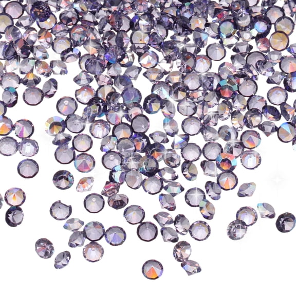 Uxcell 16800 Pcs Wedding Table Scatter Confetti Diamond, 3mm Mini Crystals Acrylic Fake Diamonds Rhinestones for Table Centerpiece Decorations Vase Filler Beads(Dark Purple)