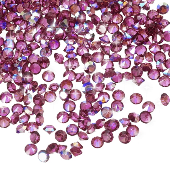 Uxcell 16800 Pcs Wedding Table Scatter Confetti Diamond, 3mm Mini Crystals Acrylic Fake Diamonds Rhinestones for Table Centerpiece Decorations Vase Filler Beads(Wine Red)