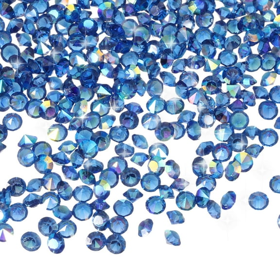 Uxcell 16800 Pcs Wedding Table Scatter Confetti Diamond, 3mm Mini Crystals Acrylic Fake Diamonds Rhinestones for Table Centerpiece Decorations Vase Filler Beads(Dark Blue)