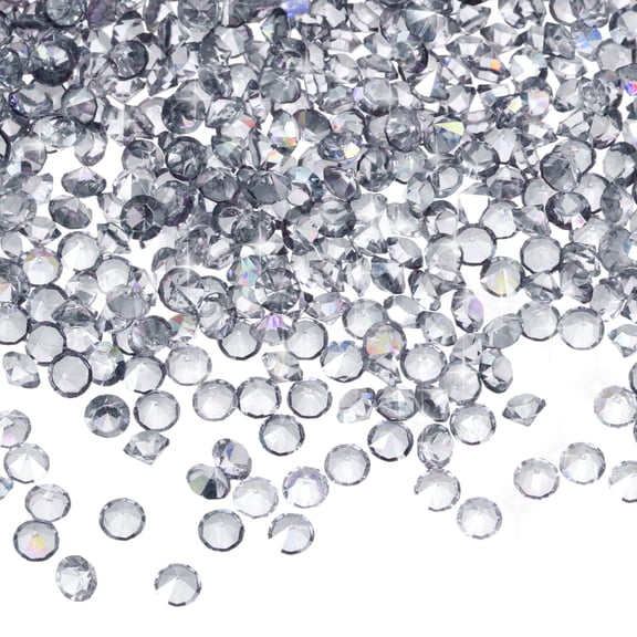 Uxcell 16800 Pcs Wedding Table Scatter Confetti Diamond, 3mm Mini Crystals Acrylic Fake Diamonds Rhinestones for Table Centerpiece Decorations Vase Filler Beads(Gray Blue)