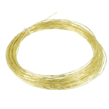 Uxcell 16G 40ft 1.3mm High Elasticity Tennis Racquet String Nylon Clear Soft Thread, Pale Yellow