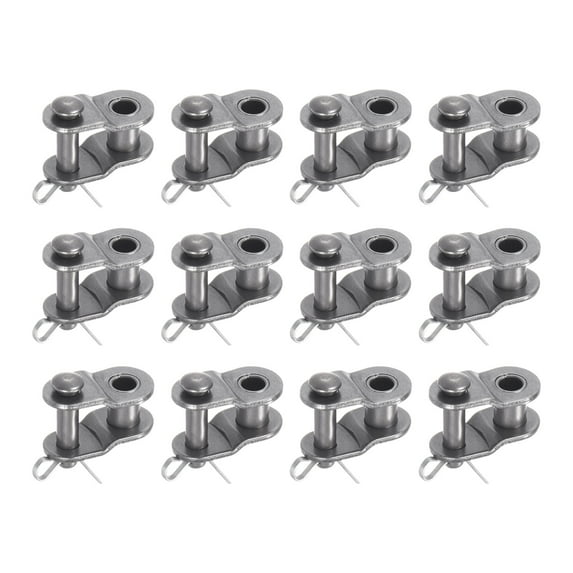 Uxcell 16Pack #25 Chain Offset Half Link Roller, 1/4" Pitch Carbon Steel Split Links for 04C Chain