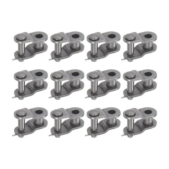 Uxcell 16Pack #35 Chain Offset Half Link Roller, 3/8" Pitch Carbon Steel Split Links for 06C Chain