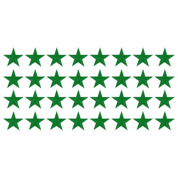 Uxcell 16Pack Iron on Star Patches, Sew on Star Embroidered Patches, DIY Applique Repair Patch for Crafts, 45mm Green