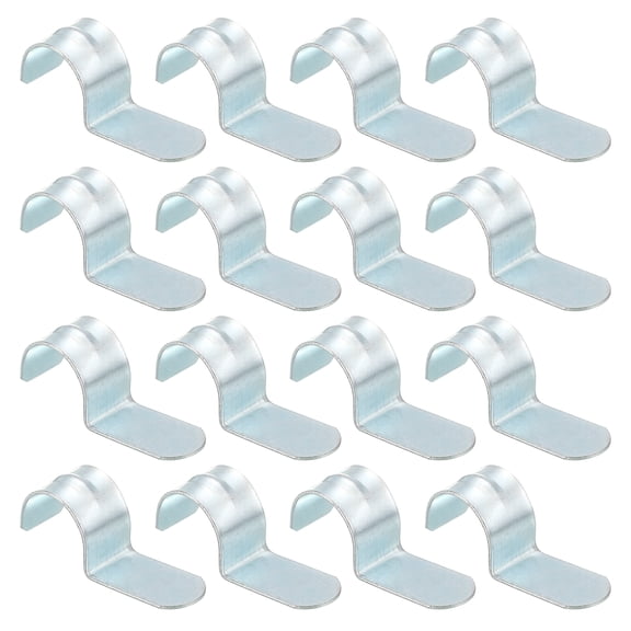 Uxcell 16Pack Pipe Strap, Fit M18 (5/7") Tube OD, Zinc Plated Iron Conduit Clamp Reinforced Rib for Pipe or Cable