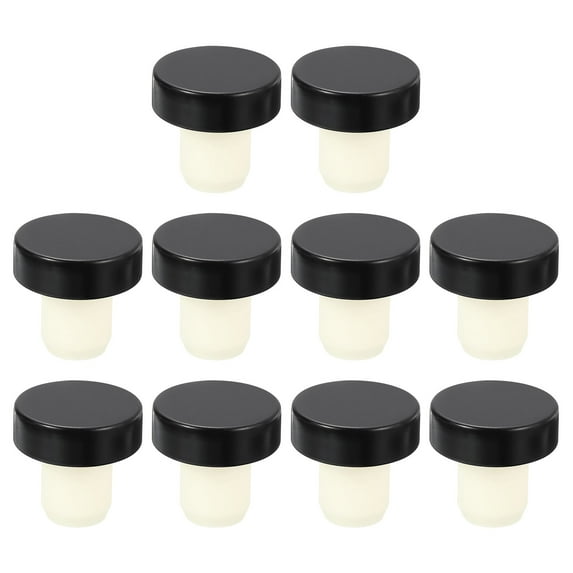 Uxcell 16Pack T-shaped Stoppers, 0.63inch Cork Wine Stopper Wine Bottle Corks, Black