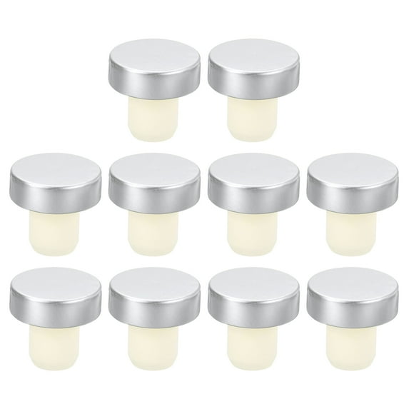 Uxcell 16Pack T-shaped Stoppers, 0.63inch Cork Wine Stopper Wine Bottle Corks, Silver