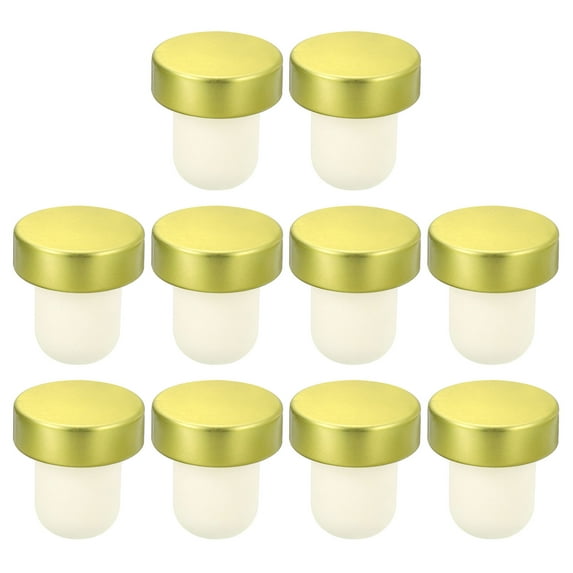 Uxcell 16Pack T-shaped Stoppers, 0.75inch Cork Wine Stopper Wine Bottle Corks, Gold
