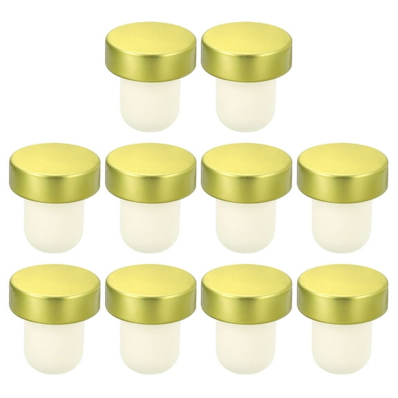 Uxcell 16Pack T-shaped Stoppers, 0.75inch Cork Wine Stopper Wine Bottle Corks, Gold