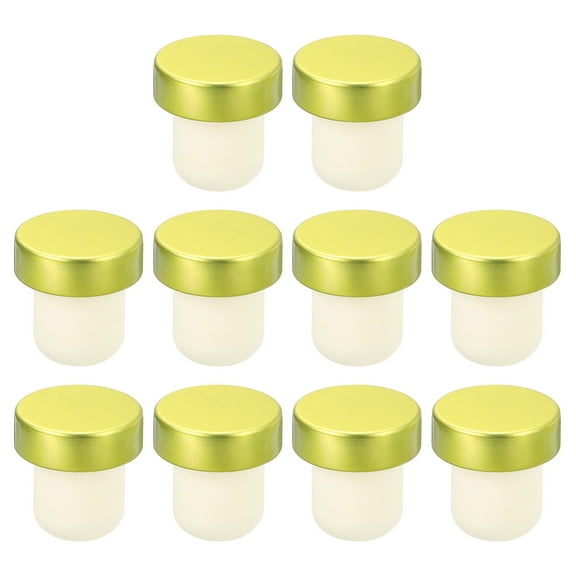 Uxcell 16Pack T-shaped Stoppers, 0.83inch Cork Wine Stopper Wine Bottle Corks, Gold
