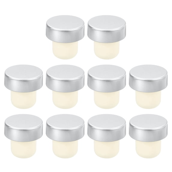 Uxcell 16Pack T-shaped Stoppers, 0.91inch Cork Wine Stopper Wine Bottle Corks, Silver