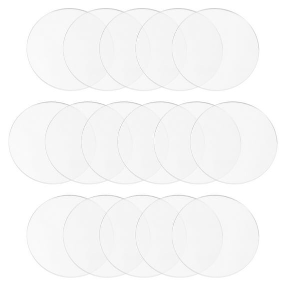 Uxcell 16Pcs 0.06" Thickness Acrylic Circles 2" Diameter Round Acrylic Sheets for DIY Craft, Clear