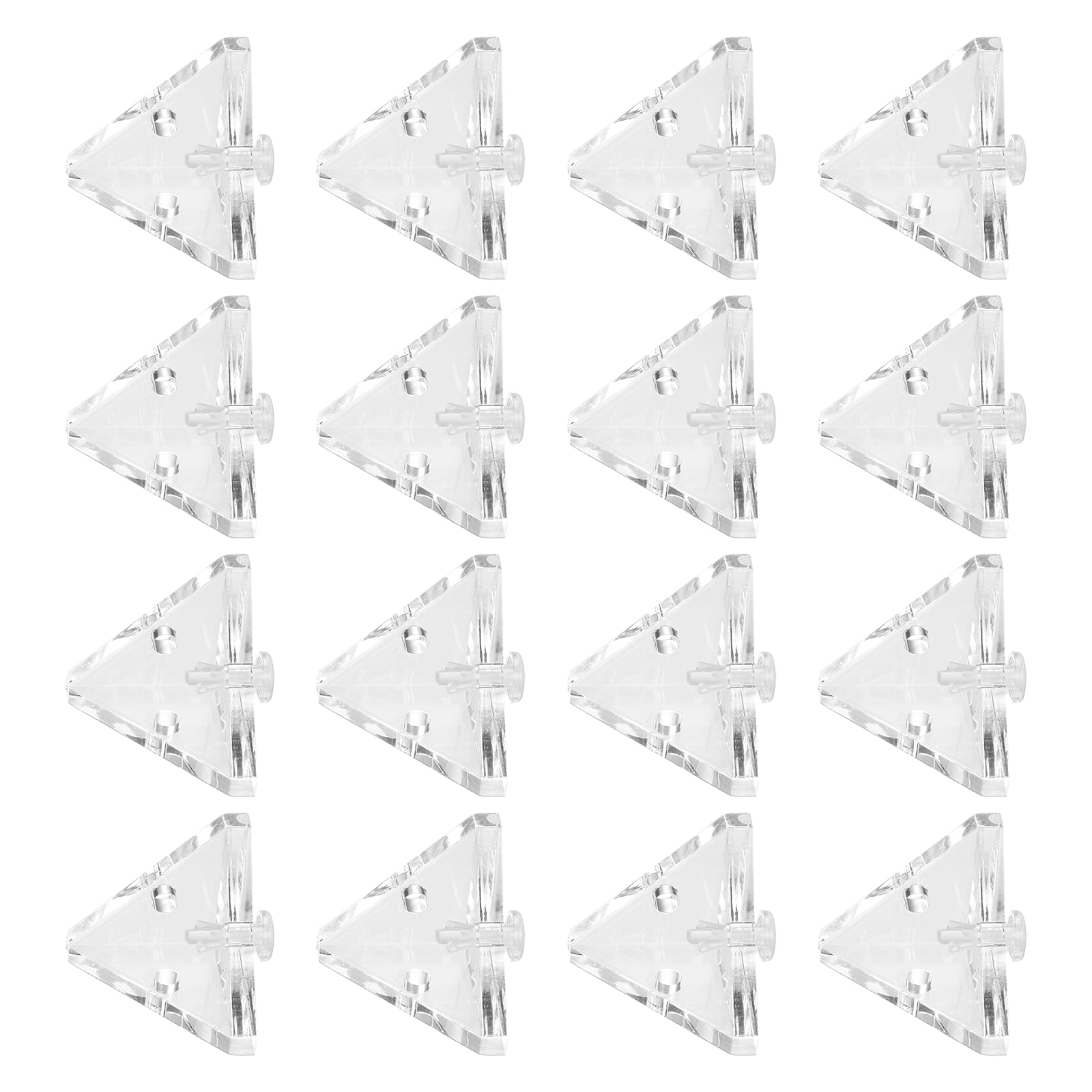 Uxcell 16Pcs Acrylic Corner Bracket, Triangle Corner Connector ...