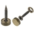 thumbnail image 1 of Uxcell 16Pcs Brass Decorative Screws with Caps, 12 mm Mirror Screws Self-Tapping Screws for Furniture Fixing, 1 of 5
