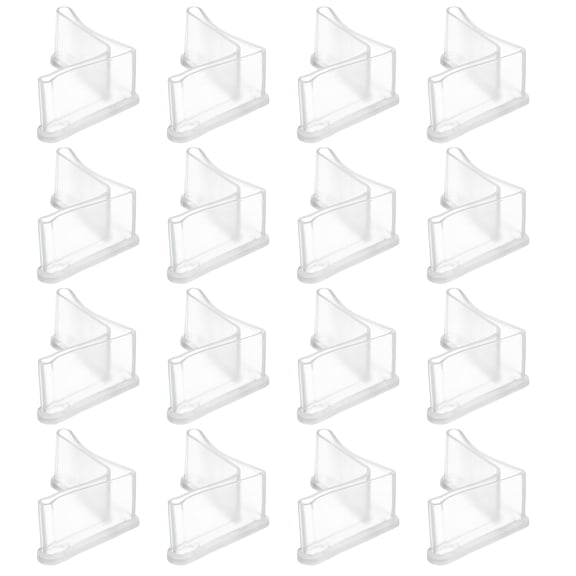 Uxcell 16Pcs L Shape Leg Pads, 2" x 2" Furniture Leg Cover Protectors, Transparent