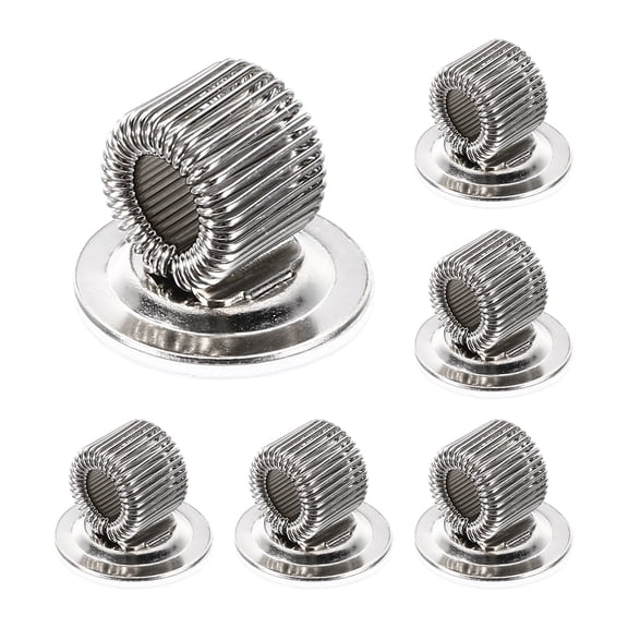 Uxcell 16Pcs Pen Holder Clip, Metal Pen Clip Holder Loop Pen Organizer Self Adhesive Single Spring Loop, Silver Tone