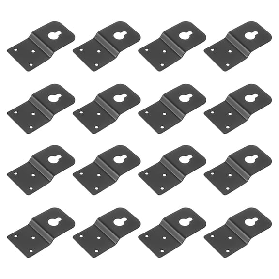 Uxcell 16Pcs Wall-Mounted Speaker Hanging Brackets, 3.11 x 1.61In Iron Keyhole Hanger Plate Connector