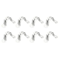 Uxcell 16mm 2 Hole U Shaped Rigid Pipe Straps Bracket Tube Clip 8 Pack