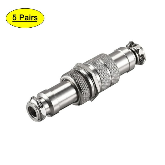Uxcell 16mm 4 Terminals 7A 400V GX16 Waterproof Male Female Aviation Connector 5 pairs