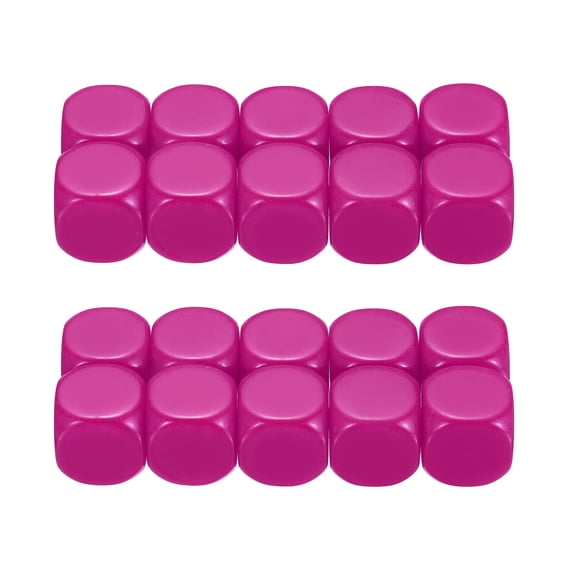 16 mm Acrylic Dice Blank, 20 Pcs Standard Game Dice Rounded Corner for Board Games Teaching, Pink