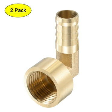 Uxcell 304 Stainless Steel Hose Barb Fitting Elbow, 8mm Barbed X G1/2