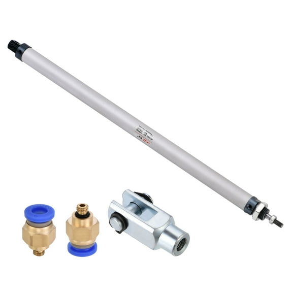 Uxcell 16mm Bore 300mm Stroke Pneumatic Air Cylinder with Y Connector and Fittings