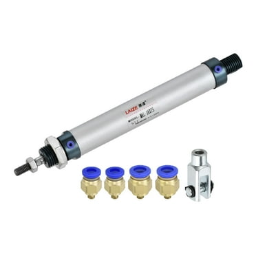 Uxcell 16mm Bore 75mm Stroke Air Cylinder with Y Connector and Quick Fittings