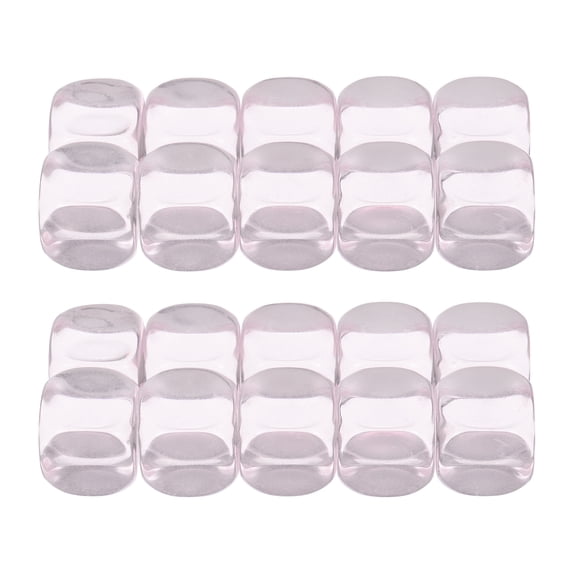 16 mm Clear Acrylic Dice Blank, 20 Pcs Standard Game Dice Rounded Corner for Board Games Teaching, Pink