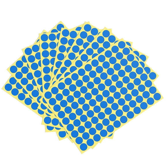 Uxcell 16mm Color Sticker Round Removable Label for Office Marker Blue 1620 Pack