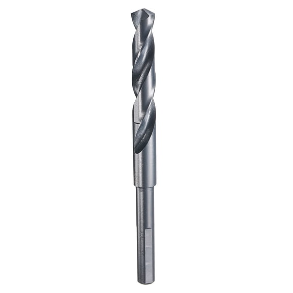 Uxcell 16mm Drill Bit 13mm Reduced Shank Round 4241 High Speed Steel Nitriding Black 118 Split Point for Plastic Wood Copper Aluminum Iron Medium Soft Metal
