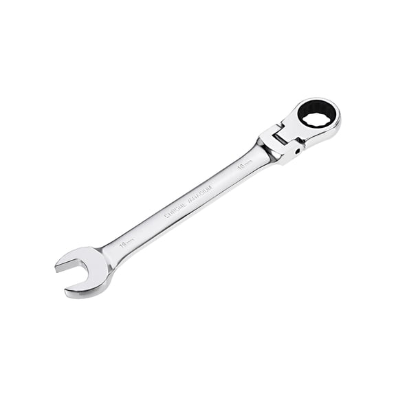 Uxcell 16mm Flex-Head 72 Teeth Box Ended Ratcheting Combination Wrench, CR-V Steel